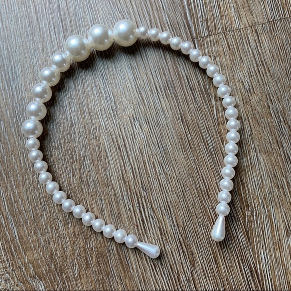 NEW Pearl Bridal Bride Headband Headpiece Boho main image 7